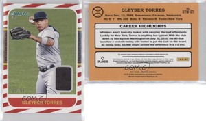 2021 Panini Donruss Retro 1987 Materials Red /99 Gleyber Torres #87M-GT