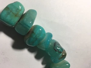 Large Turquoise Blue Agate Triangle Beads 20mm to 25mm 12pc - Picture 1 of 4