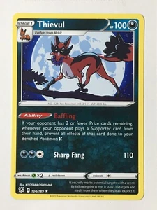 Thievul 104/189 Non Holo Rare Astral Radiance Pokemon Pack Fresh - Picture 1 of 4