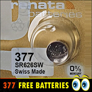 377 ✅ Watch Battery ✅ RENATA Batteries Cell SR626SW SR66 AG4 LR66 Silver Oxide