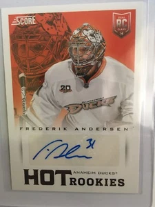 Frederik Andersen 13-14 Score Hot Rookies Auto Mint - Picture 1 of 1