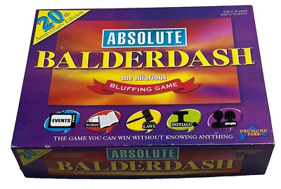 ABSOLUTE BALDERDASH GAME : Rare 20th Anniversary Edition - In Vgc (FREE UK P&P) - Image 1 of 4