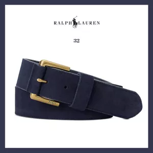 NEU - Polo Ralph Lauren Herren Rollschnalle Wildleder Gürtel 1,5" W Marine Gr. 32 - $ 89 - Bild 1 von 4