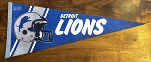 DETROIT LIONS 1980's NFL FOOTBALL VINTAGE RARE FELT PENNANT MINT - Picture 1 of 5