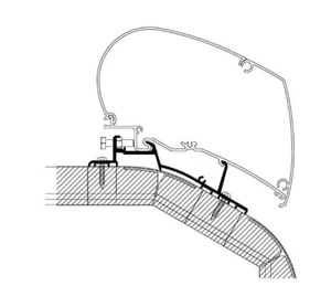 Original Thule® Adapter Schiene Markise an LMC Explorer Cruiser ab 2018 - Bild 1 von 5
