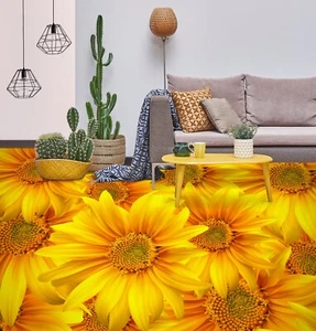 3D Warm Flowers K2396 Floor WallPaper Murals Wallpaper Mural Print Luna 2024 - Picture 1 of 11