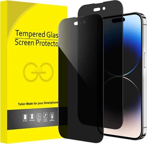 Privacy Anti-Spy Glass Screen Protector For iPhone 15 14 13 12 11 Pro Plus Max - Picture 1 of 15
