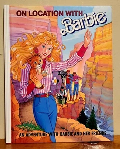 RARE On Location with Barbie Hardback Book & Barbie #2 Feb 1991 Comic Book  - Imagen 1 de 4