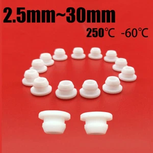 White Snap-on Hole Plug 2.5mm~30mm Silicone Rubber Blanking Bung Pipe Tube  Pipe - Picture 1 of 5