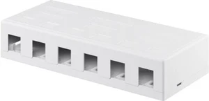 Keystone jack empty housing 6 port jack patch panel networking cat5 cat6 cat7  - Picture 1 of 5