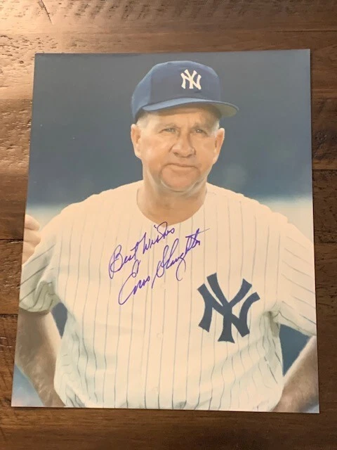 New York Yankees Enos Slaughter Autographed 8x10 Photo Pose 2 - Image 1 of 1