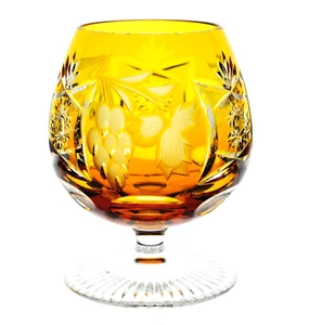 Nachtmann Traube Bernstein Goldschliff auf klarem Kristall Schnapsglas Cognac Schnapsglas - Bild 1 von 2