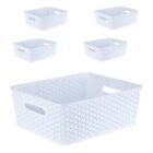 5PCS Plastic Storage Baskets, Small Baskets for Organizing, Small Pantry Orga...