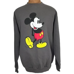 VINTAGE Disney Sweatshirt Mens XL Grey Mickey Mouse Graphic Designs USA 90s - Picture 1 of 5