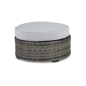 Signature Design by Ashley Casual Harbor Court Ottoman with Cushion Gray - Picture 1 of 2