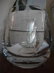 Lenox Kate Spade Larabee Dot Euro Ice Bucket Crystal Glass New No Box - Picture 1 of 3