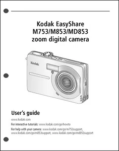 Kodak EasyShare M753 M853 MD853 Digital Camera User Guide Instruction  Manual - Picture 1 of 1
