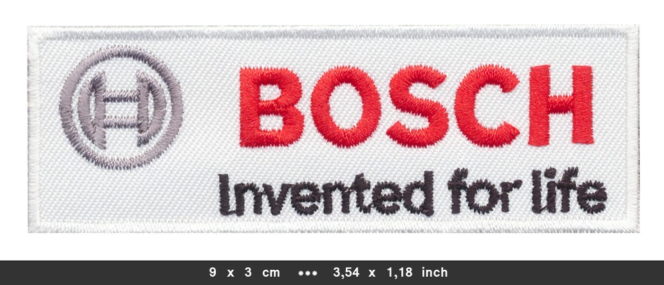 ROYAL GARMENT BOSCH Aufnäher Patches Bügelbild Auto Motorrad Zündkerzen Spark Plugs Motorsport