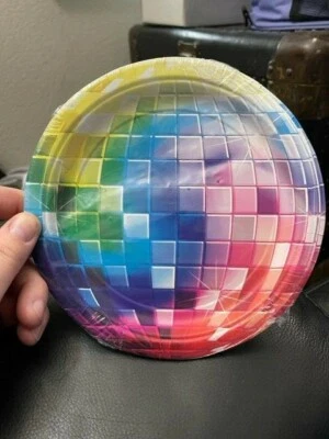 Platos de merienda de fiesta de fiebre discoteca Amscan 8ct 7" ¡¡Nuevos!!! Foto 1 de 2