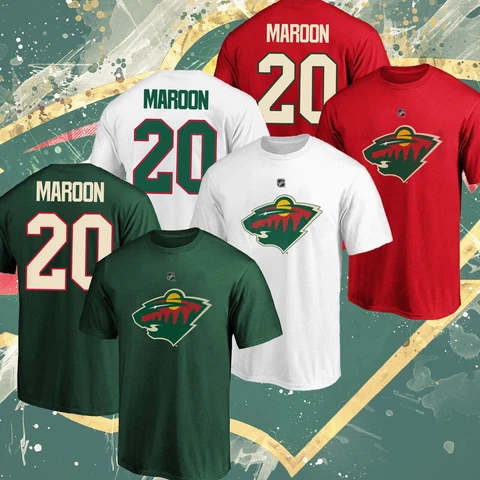 Pat Maroon #20 Minnesota Wild Name & Number T shirt Gift Fan Cover