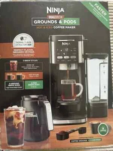 Nuova Ninja CFP101 Macchina da Caffè Monoporzione DualBrew Caldo e Ghiacciato, Nero/Inox - Foto 1 di 2