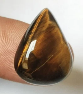 18.20 Ct. Natural Tiger Eye's Pear Cabochon Loose Gemstone Gifts for Birthday - Picture 1 of 5