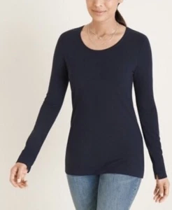 Chicos Karina Basic Lagenlook leichtes Strick Top Deep Navy Langarm XL(16) NEU - Bild 1 von 10
