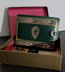 RARE - Vintage - ECHOES de MONTMARTRE - Wallet - Green-In Original Box - Unused - Picture 1 of 21