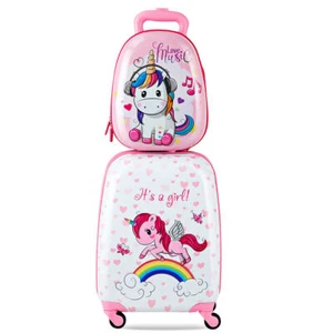 2PC Kids Luggage 12" Backpack & 16" Rolling Suitcase Child School Travel ABS - Picture 1 of 5