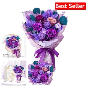 Handcrafted Preserved Flowers Bouquet - Stunning Gift for Valentine’s Day & More - Picture 1 of 8