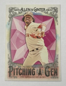 2022 Topps Allen & Ginter Pitching A Gem #PAG-20 Pedro Martinez Red Sox - Picture 1 of 2
