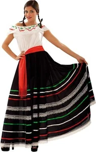 Costume adulto vestito Mexicana Senorita Mexico X-Large - Foto 1 di 2