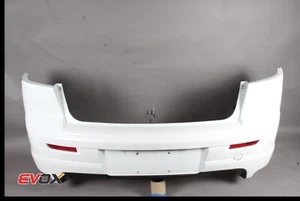 08-15 MITSUBISHI LANCER 10 RALLIART REAR BUMPER COVER White OEM - Picture 1 of 6