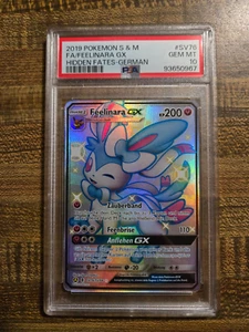 PSA 10 FA/FEELINARA GX GERMAN SUN & MOON HIDDEN FATES (Sylveon GX) Population 23 - Picture 1 of 2