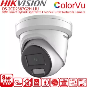 Hikvision 8 megapixel fotocamera IP ColorVu 4K DS-2CD2387G2H-LIU AcuSense luce ibrida Stati Uniti - Foto 1 di 24