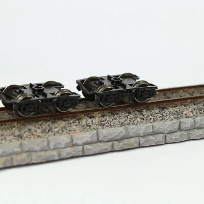 2pcs Model Trains HO Gauge 1:87 Bogies with 36" Metal DC Wheels HP0687 - Image 1 of 4