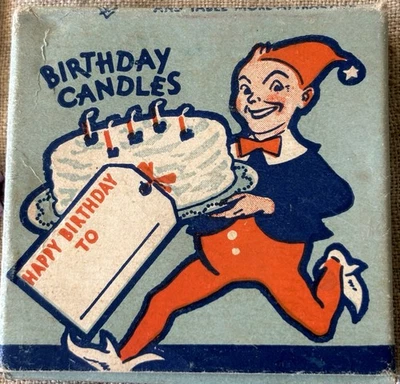 Velas de cumpleaños de colección Will & Baumer Candle Co ROSAS GRÁFICOS GNOME 32 unidades ~ ¡En muy buena condición! Foto 1 de 4