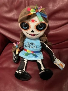 DAY OF THE DEAD Wishpets Plüschtier Stofftier Deborah Sugar Skull Neu mit Etikett - Bild 1 von 2