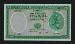 Portugal Timor 1000 Escudos 1968 P-30 GEM UNC - Imagen 1 de 2