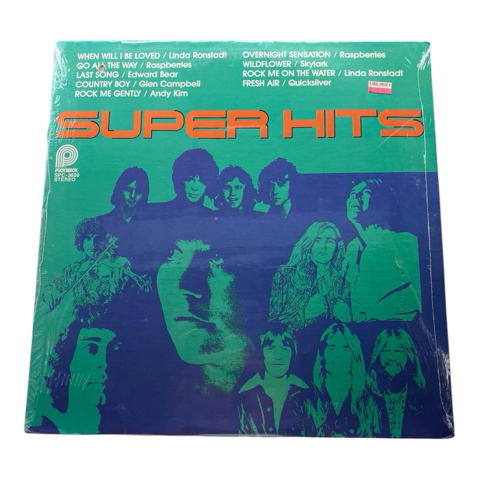 Super Hits (1973, Pickwick) VINYL LP Various Artists - Raspberries, Ronstadt NEW - Image 1 of 4