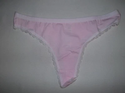 Shein tween girls lace trim cotton thong panties pastel pink nwot - Image 1 of 2