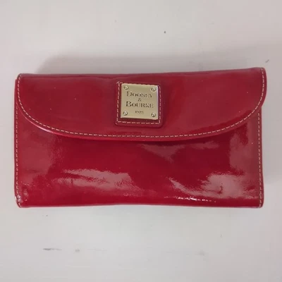 Belmar CONTINENTAL CLUTCH Rojo Fresa Cremallera Cartera Cuero A Presión Foto 1 de 4