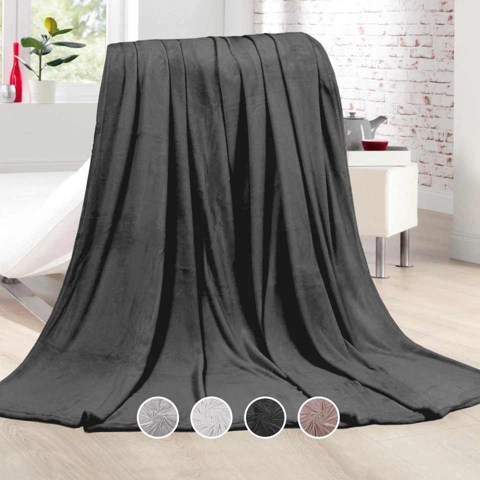 Kuscheldecke Cashmere Touch 150x200cm ÖKO-TEX Flauschdecke Wohndecke Tagesdecke - Bild 1 von 4