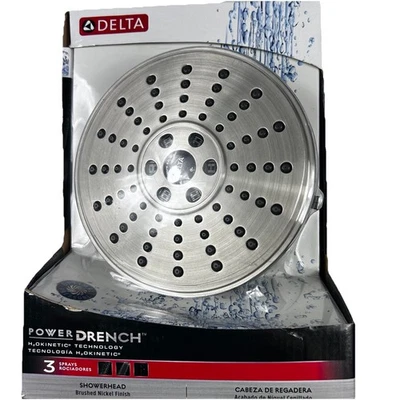 Delta H2Okinetic® 3-Setting Raincan Shower Head Model#: 75356CSN - Image 1 of 4