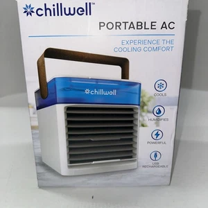 Chillwell AC Cordless USB Rechargeable Portable Air Conditioner W/ 7 Light Color - Picture 1 of 5