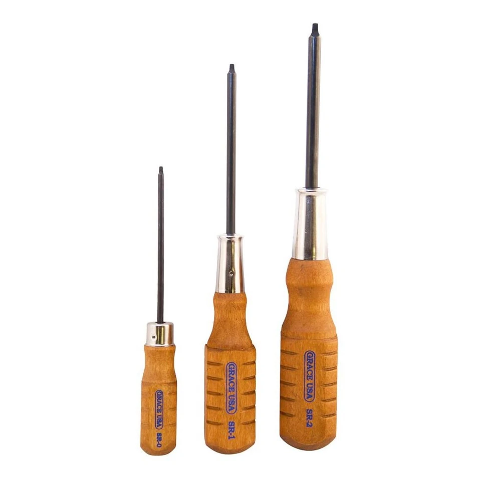 New Pro Ears Grace Usa Square Recess Sr3 Gunsmithing Screwdrivers 3 Piece Set - Image 1 of 1