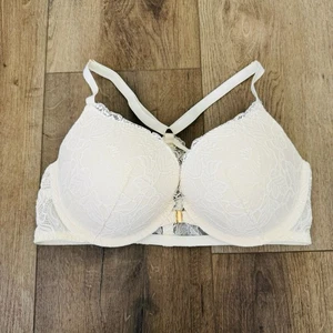 Auden T-Shirt-BH weiß Spitze Frontverschluss Damen Größe 38C - Bild 1 von 5