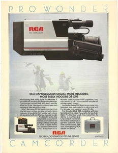 Vintage Print Ad RCA CMR 300 Solid State Pro Wonder VHS Camcorder – Nov 1986 - Bild 1 von 5