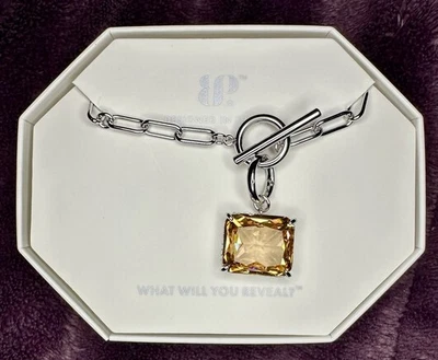 Collar Bomb Party NK42492 "Solo un sueño de verano" topacio ahumado enchapado en rodio Foto 1 de 4