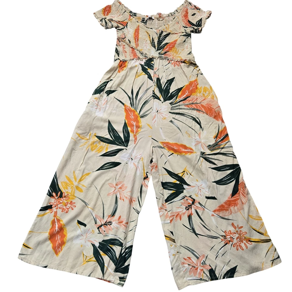 Mono Patrons of Peace Mujer Pequeño Floral Pierna Ancha Boho Hombro Descubierto Rayón Foto 1 de 4